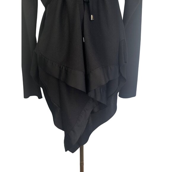 2/$30 ZARA Medium W/Collection Black Viscose Blend Waterfall Cardigan - Picture 8 of 15